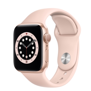 Apple Watch Series 6 44mm Gold Aluminium Case with Pink Sand Sport Band