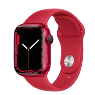 Apple Watch Series 7 41mm Red Aluminium Case with Sport Band Red